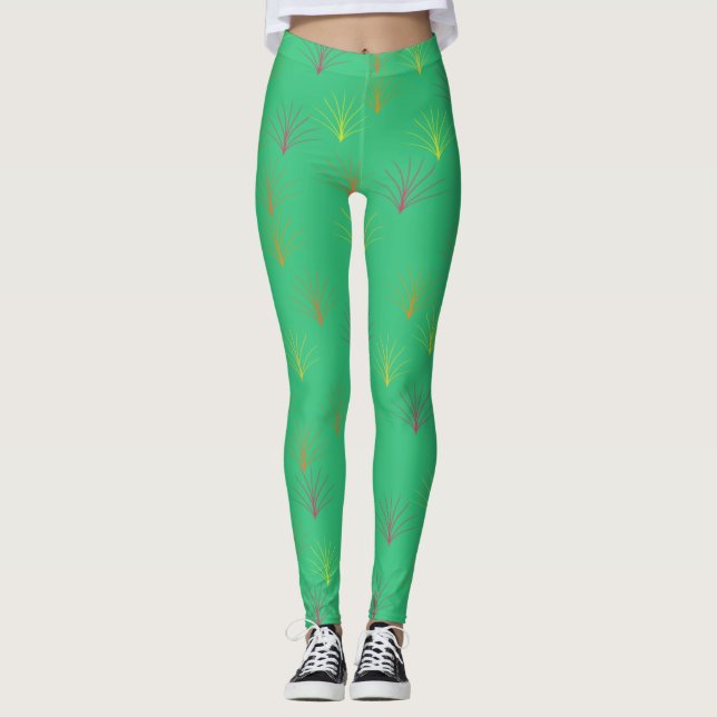 Leggings Les Feuilles en chute d'automne (Devant)
