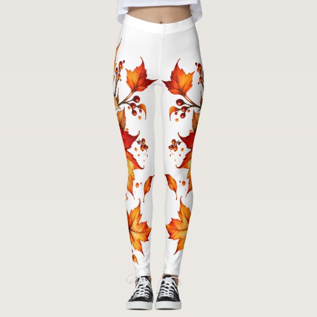 Leggings Les feuilles tombent (Devant)