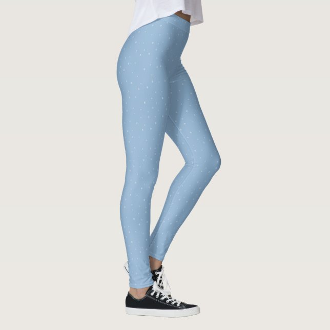 Leggings Les Flammes De Neige Sur Le Bleu (Droite)