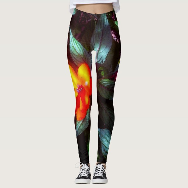 Leggings Les fleurs jaillissent sous le soleil (Devant)