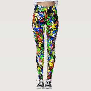 Leggings Les guêtres de peinture des femmes colorées