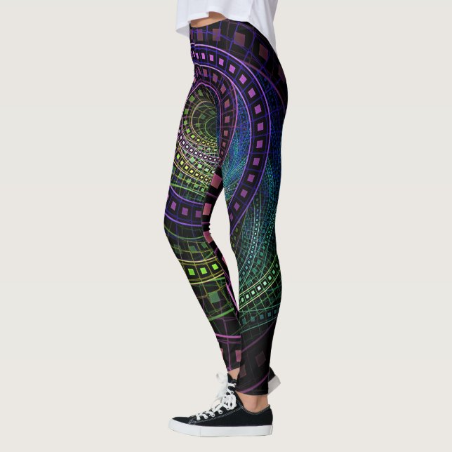 Leggings Les guêtres des femmes avec l'arc-en-ciel de (Gauche)