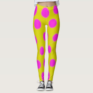 Leggings Les guêtres des femmes roses de pois