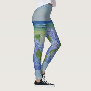 Leggings Les Hydrangées En Bord De Mer