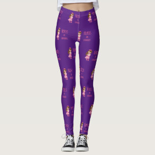 Leggings Les infirmières sont des super-héros en violet