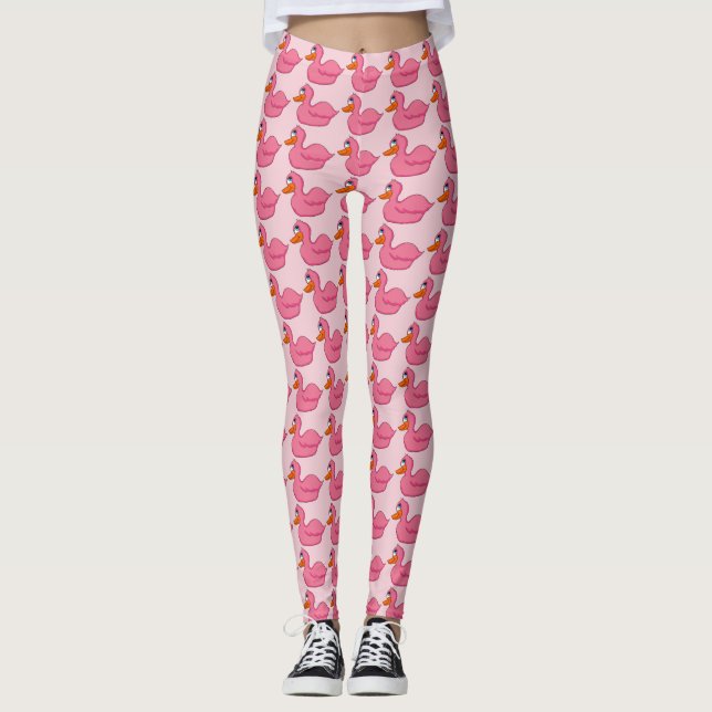 Leggings Les Jambes de Canards Roses (Devant)