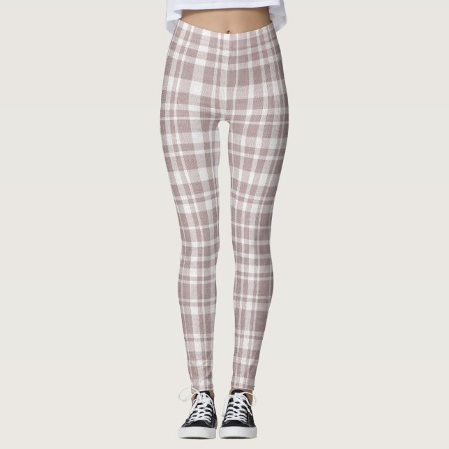 Leggings Les jambes des femmes de Mocha Plaid (Devant)