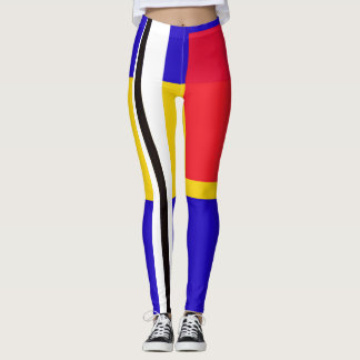 Leggings Les jambes des femmes inspirées par Piet Mondrian 