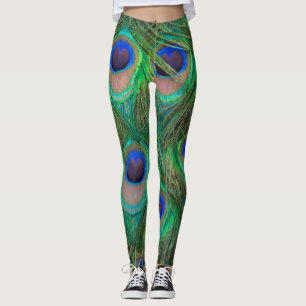Leggings Les jambes des femmes - Plumes de paon