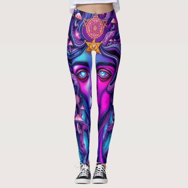 Leggings Les jambes des femmes psychédéliques (Devant)