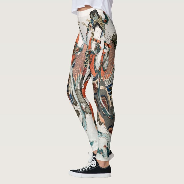 Leggings Les jambes japonaises de Hokusai - Cool (Gauche)