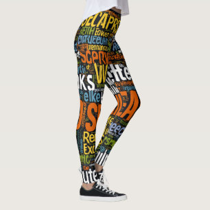 Leggings "Les Jambes Qui Parlent : Légendes De Nuage De Mot