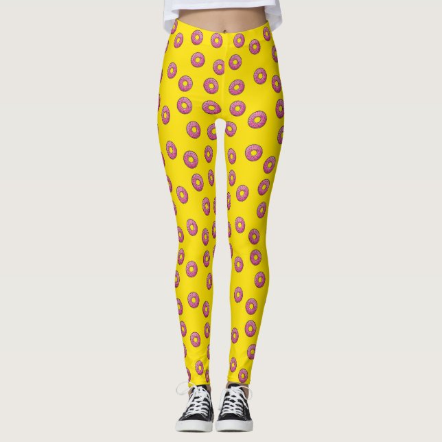 Leggings Les jambières des femmes Donuts (Devant)