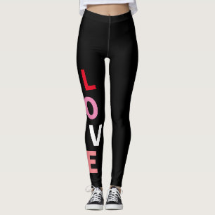 Leggings Les jolies Valentines adorent la mode blanche roug