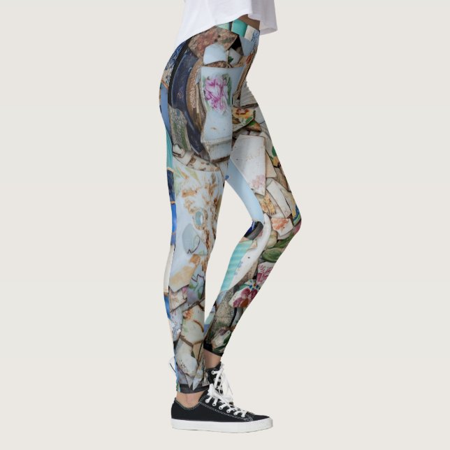 Leggings Les légendes de Mudlark, Motif chinois brisé. (Droite)