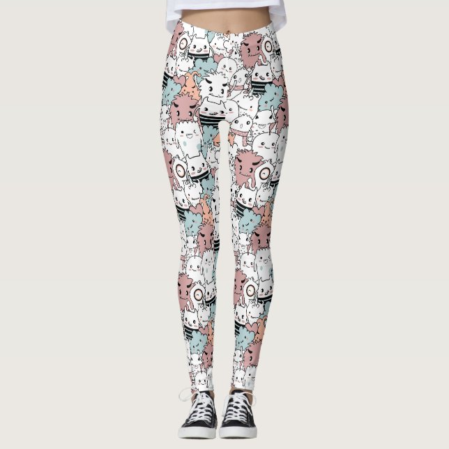 Leggings Les monstres adorables (Devant)