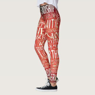 Leggings Les mots fournissent un message inspirant pour les