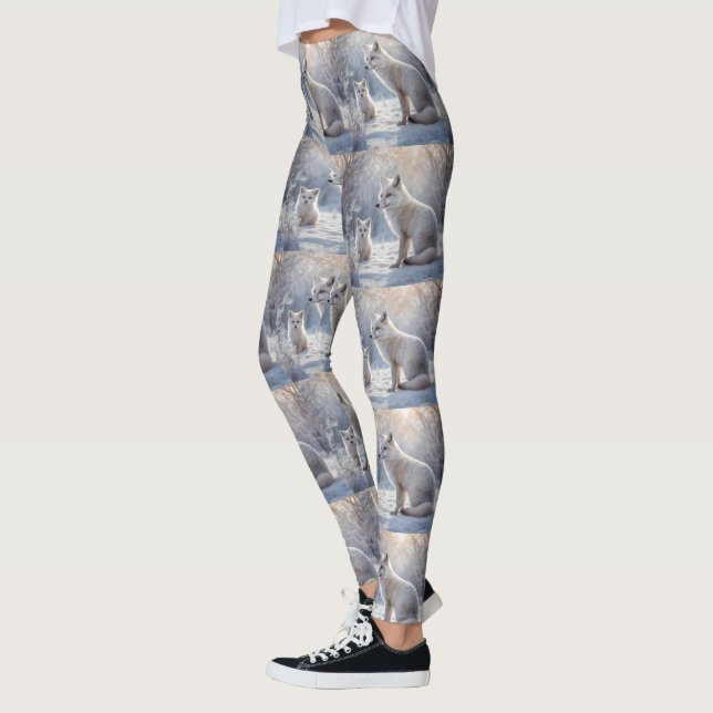 Leggings "Les obligations décongelées : le renard arctique  (Gauche)