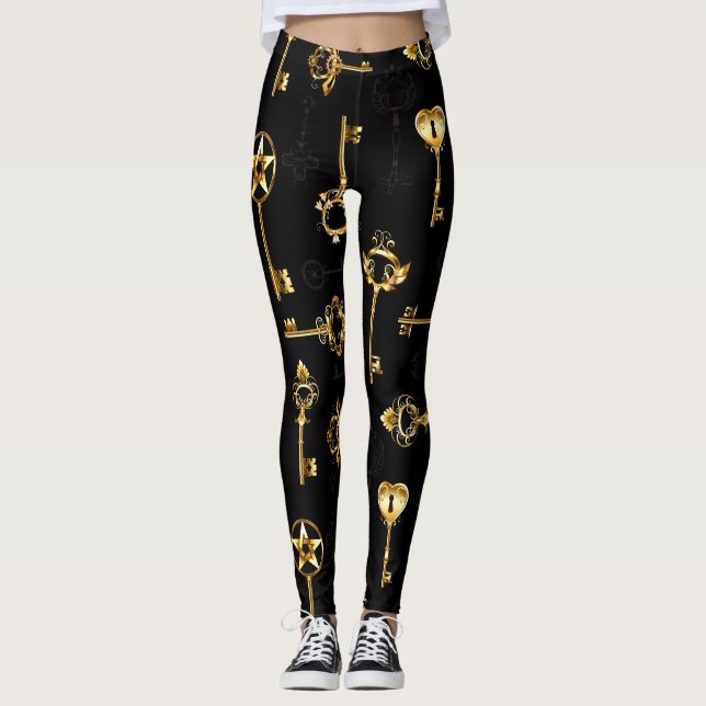 Leggings Les Patters de Seamless avec Golden Keys (Devant)
