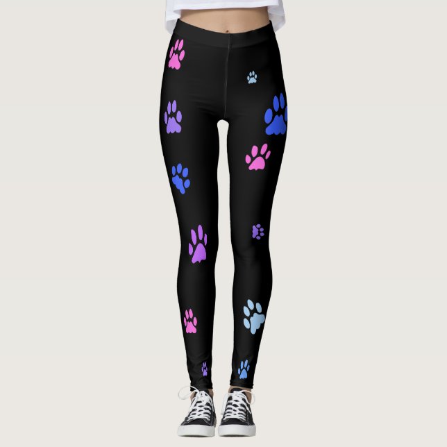 Leggings Les pattes aiment mes legins d'animal familier (Devant)