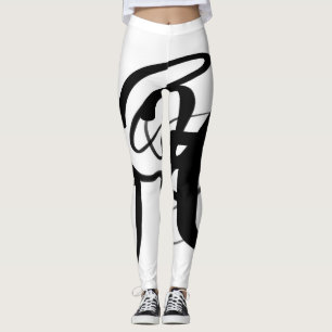 Leggings Les Plongeurs : Noir et Blanc Abstrait