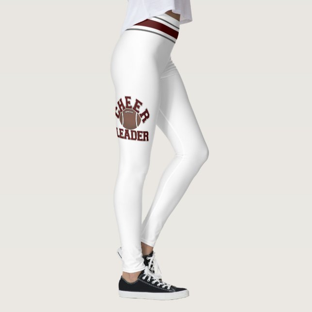 Leggings Les pom-pom-pom girls Maroon et White (Droite)