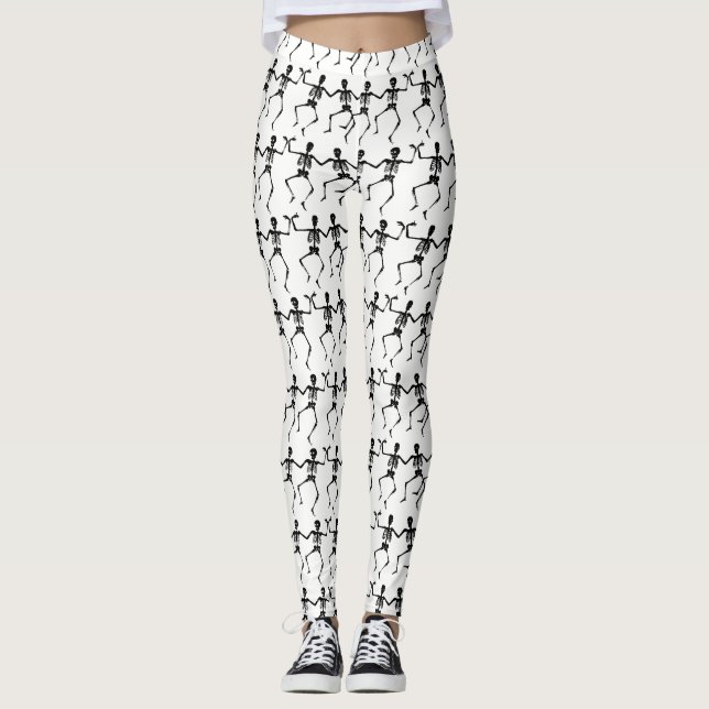 Leggings Les quatuors de Skeleton Halloween Thunder_Cove (Devant)