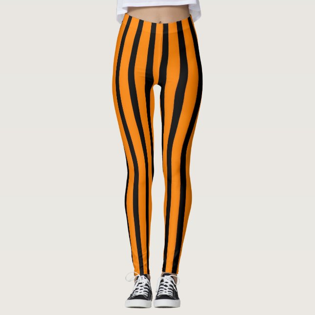 Leggings Les Rayures d'Halloween (Devant)