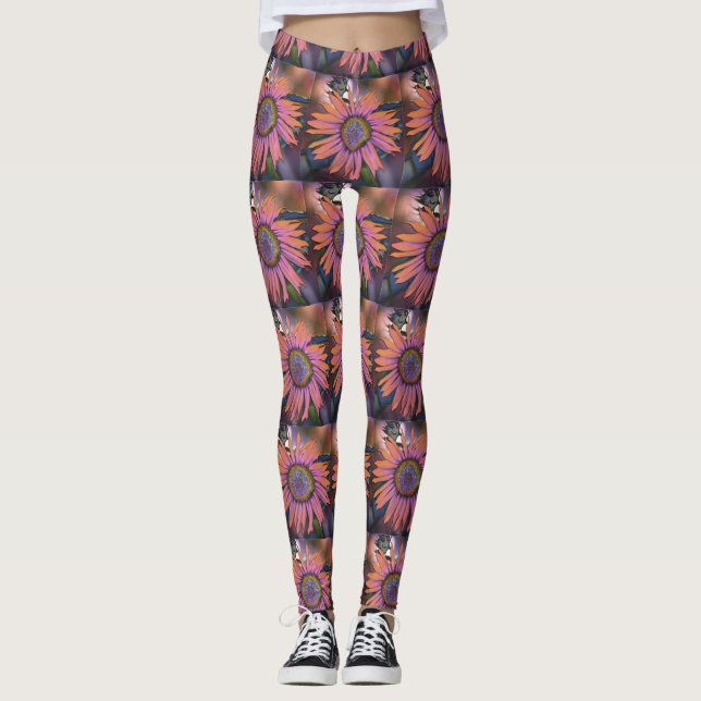 Leggings Les tournesols dans les tons muets (Devant)