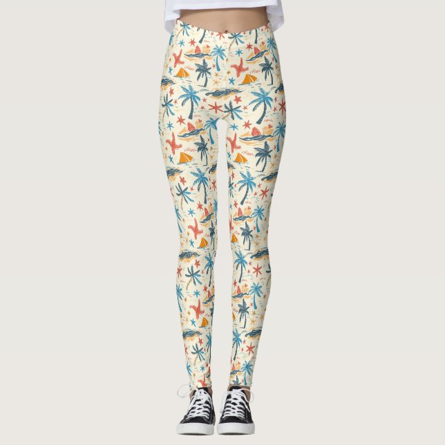 Leggings Les vagues de la mer m'aident à revenir à moi (Devant)