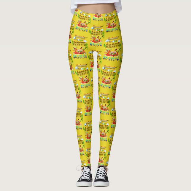 Leggings Les Week-ends Sont Pour Bateau Dragon (Devant)
