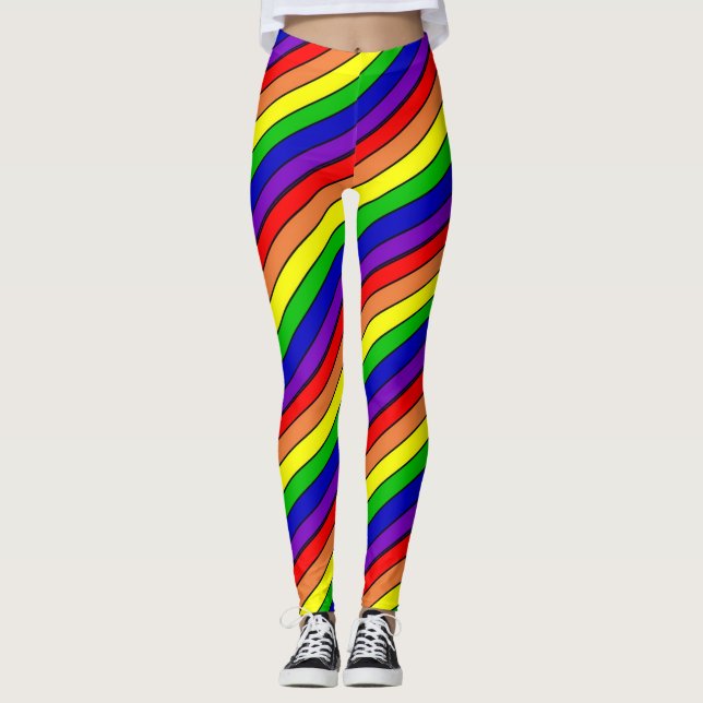 Leggings Lesbian LGBT Pride Arc-en-ciel (Devant)