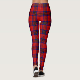 Leggings Leslie tartan rouge bleu violet plaid