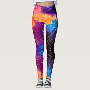 Leggings L'espace de constellations de carlin tient le