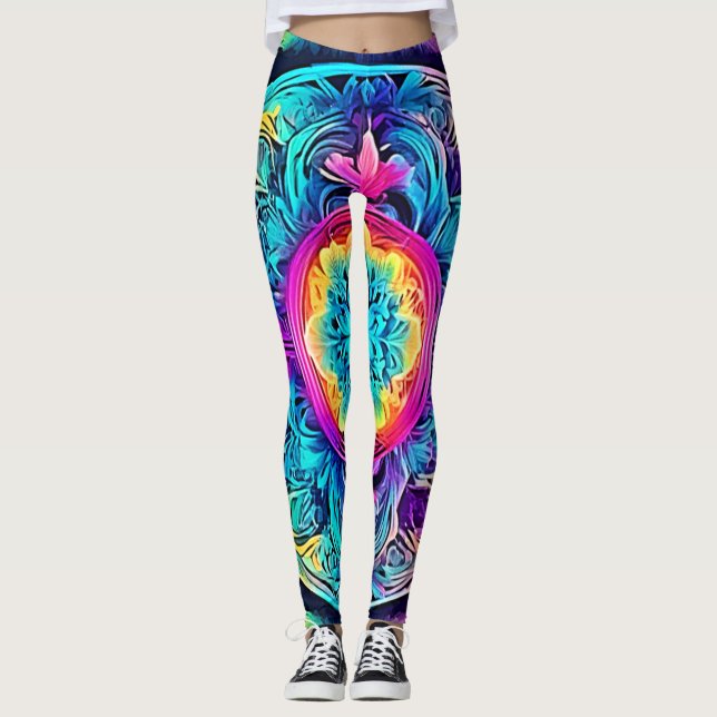 Leggings L'Esprit Mandala vibrant (Devant)