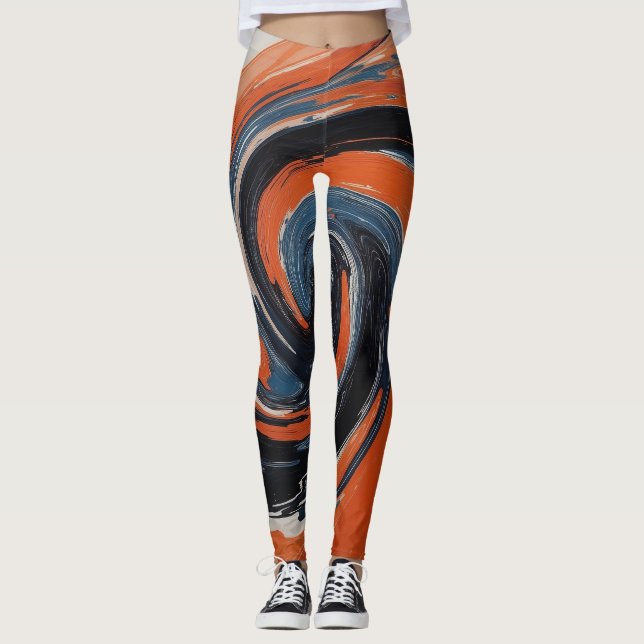 Leggings L'Étreinte du Feu et de l'Eau (Devant)