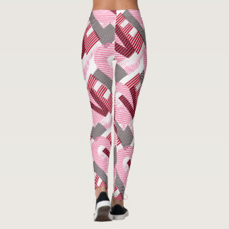 Leggings Lettre magenta géométrique d'amour