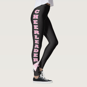 Leggings Lettres roses de typographie de pom-pom girl