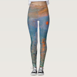Leggings Lever de soleil d'impression par Claude Monet