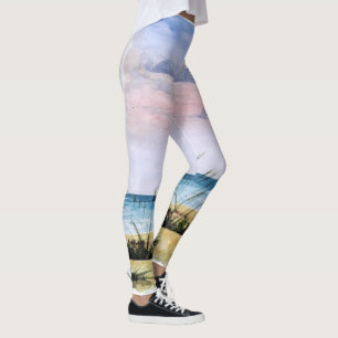 Leggings Lever du soleil sur la mer - Aquarelle Bal Peintur