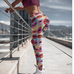 Leggings Lèvres bâton à lèvres Saint-Valentin