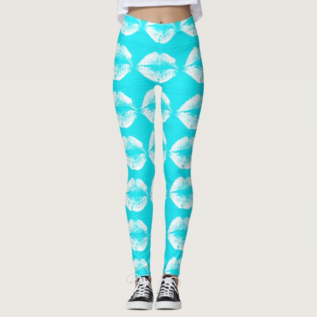 Leggings Lèvres Blanches #18 (Devant)