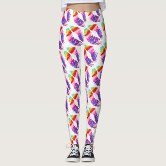 Leggings Lèvres colorées Blanc moderne #4