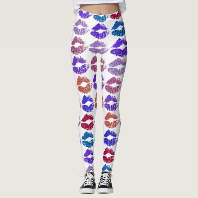 Leggings Lèvres Colorées Élégantes #37 (Devant)