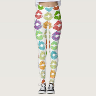 Leggings Lèvres colorées élégantes #5