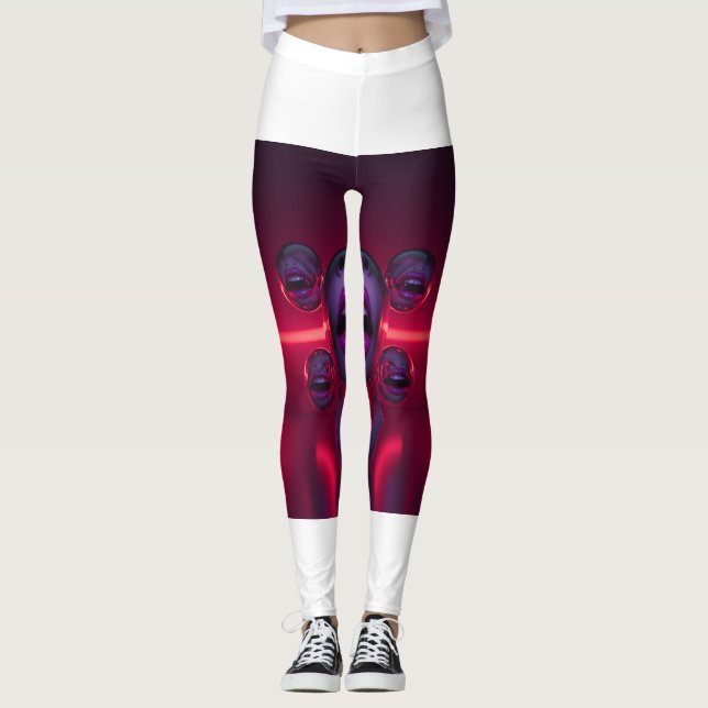 Leggings Lèvres Hypnotiques Glamour Jambes 👄 ✨ (Devant)