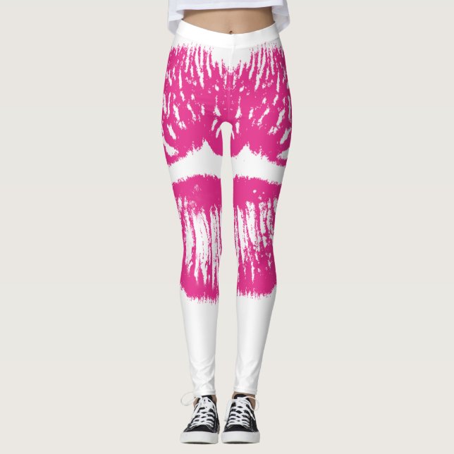 Leggings Lèvres roses (Devant)
