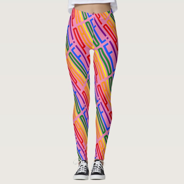 Leggings LGBT Pride Love is Love Equality Rainbow Flag Legg (Devant)