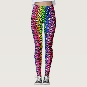 Leggings LGBT Pride Punk Rock Arc-en-ciel Empreinte de léop