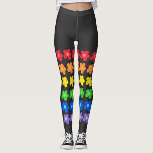 Leggings LGBT Rainbow Flowers Gay pride Liberté et égalité